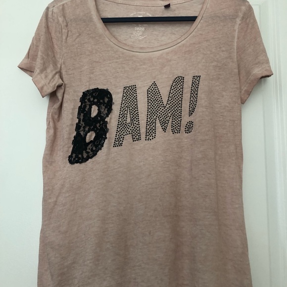 Tom Tailor pink graphic tee with sequins - Picture 1 of 3